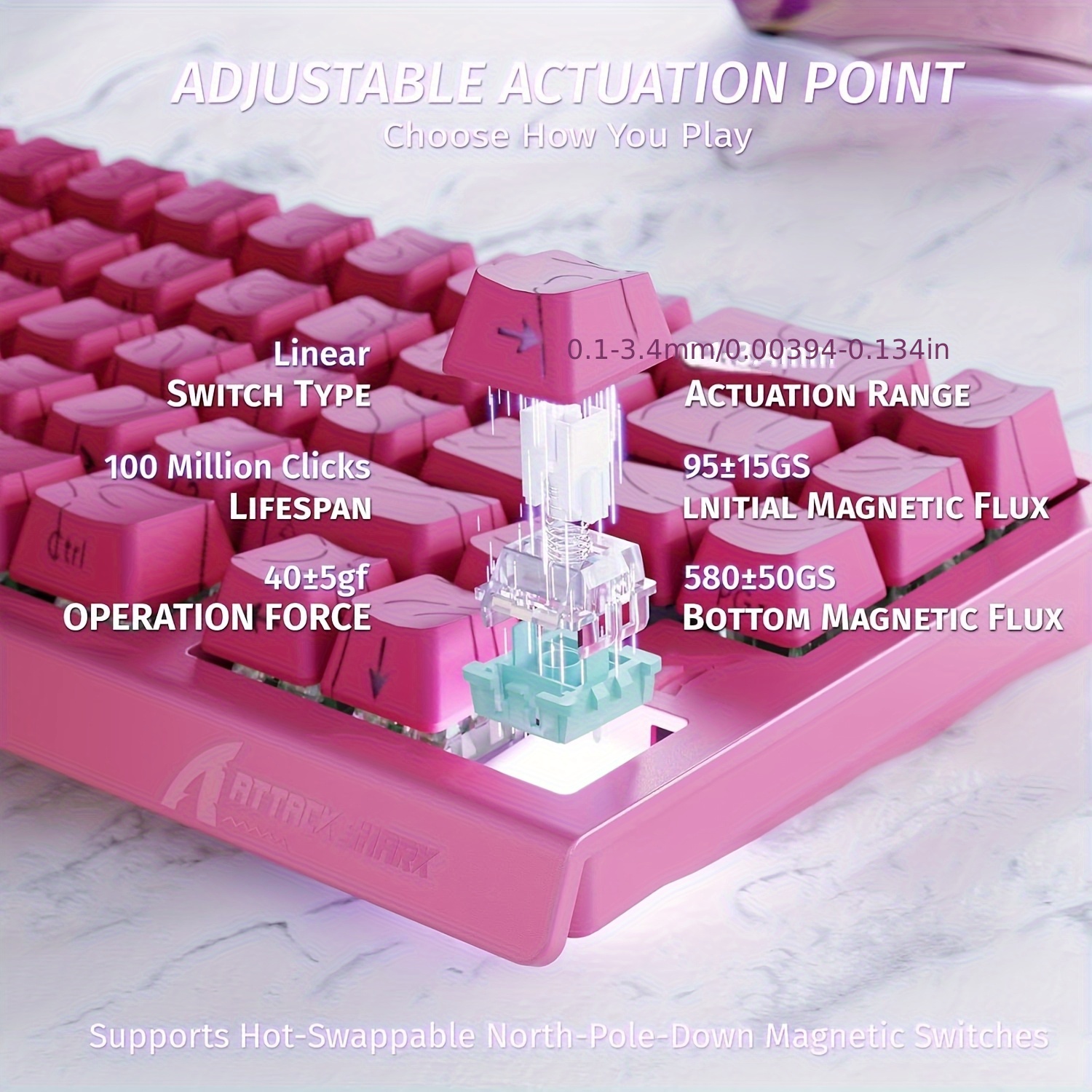 switchピンク x68 8000hz keyboard 0 01mm rt - Temu