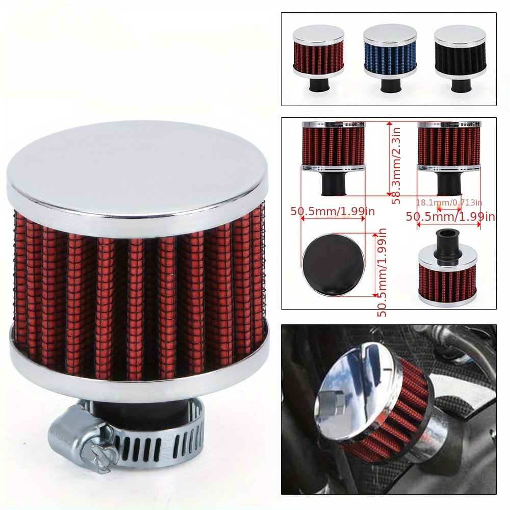 

Universal 12mm Car Air Filter For Motorcycle Cold Air Intake Vent Cover Mini Filters