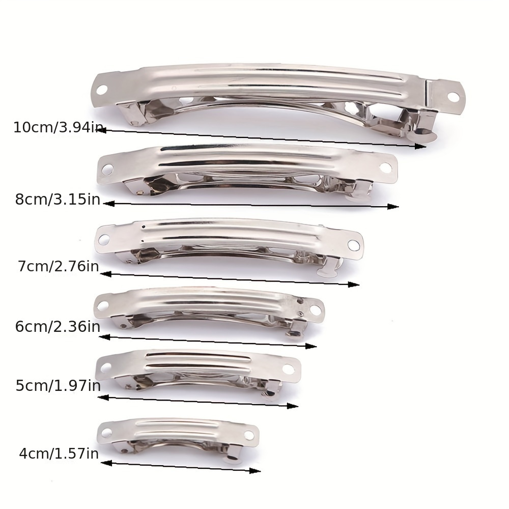 10pcs french spring hair clips base blank automatic barrette handmade bow hairpin jewelry making supplies wholesale