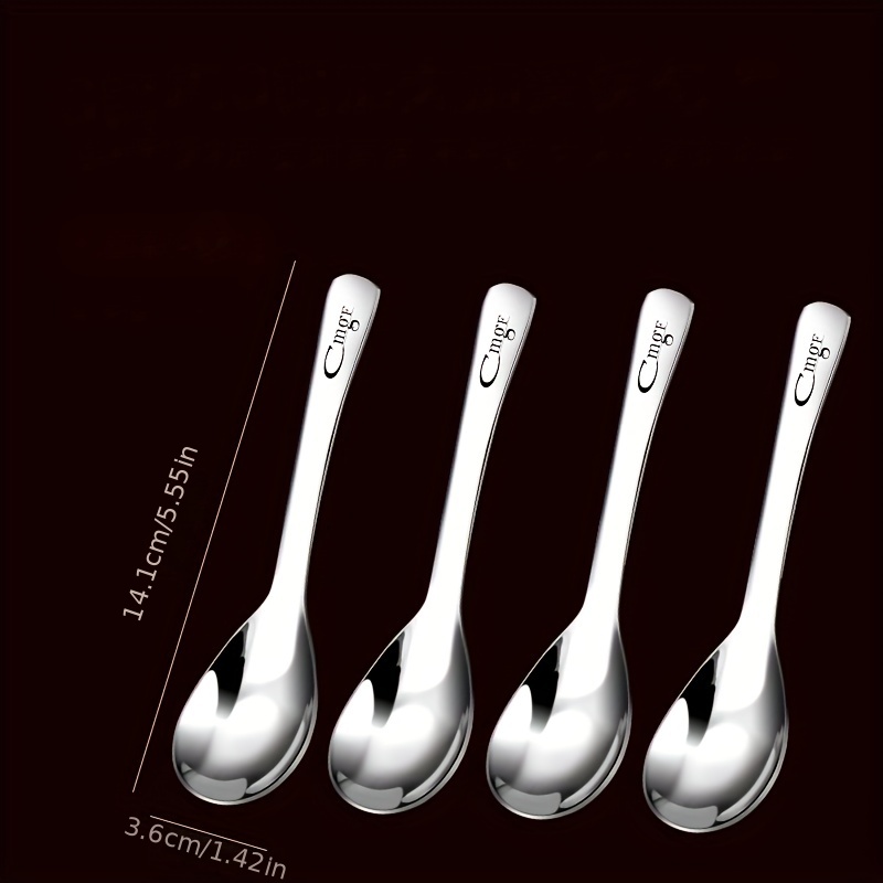 Food Grade 18/10 Stainless Steel Spoon, Children's Eating Spoon, Soup  Spoon, Meal Spoon, Long Handle Spoon, Household HY9195 for restaurant  kitchen