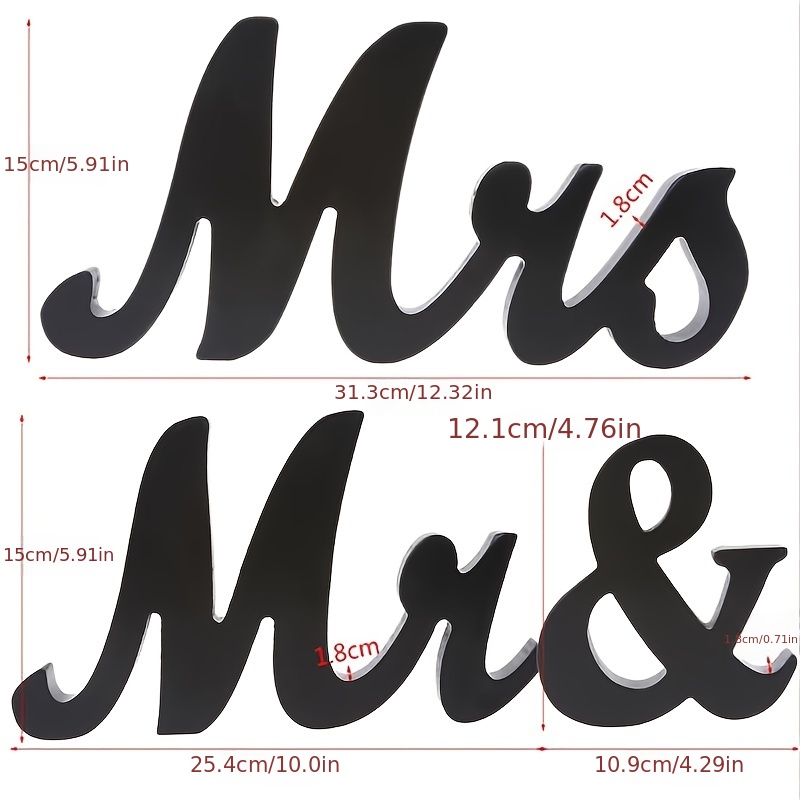 Mr Mrs Signs Wedding Table Large Wooden Letters Wedding - Temu