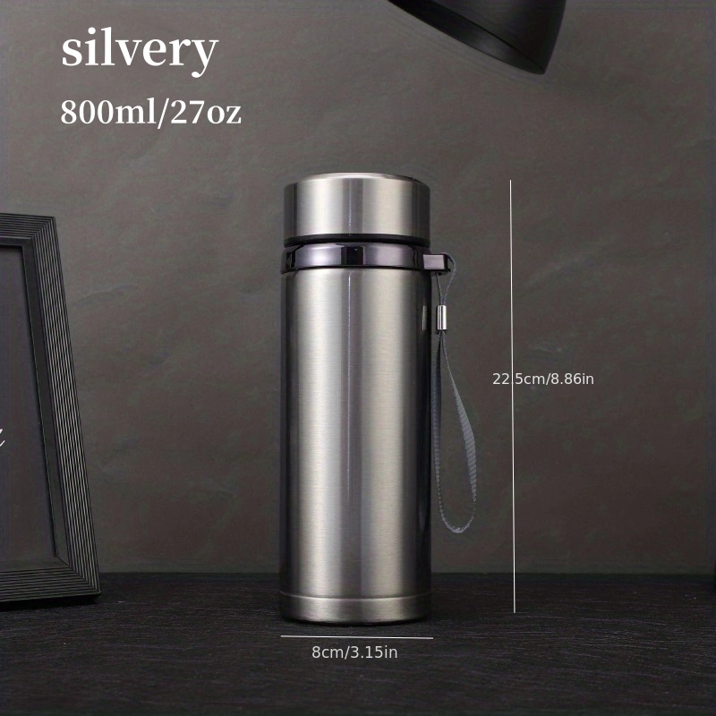 Solid Color Vacuum Flask, 304 Stainless Steel Insulated Water Bottles,  Travel Thermal Cups, For Hot And Cold Beverages, Summer Winter Drinkware,  Christmas Gifts - Temu