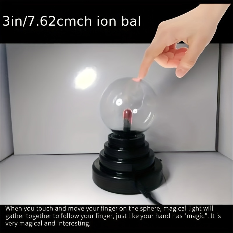 Plasma Ball/Light/Lamp, 3 Inch - Static Electricity Globe Electric  Lightning Bal