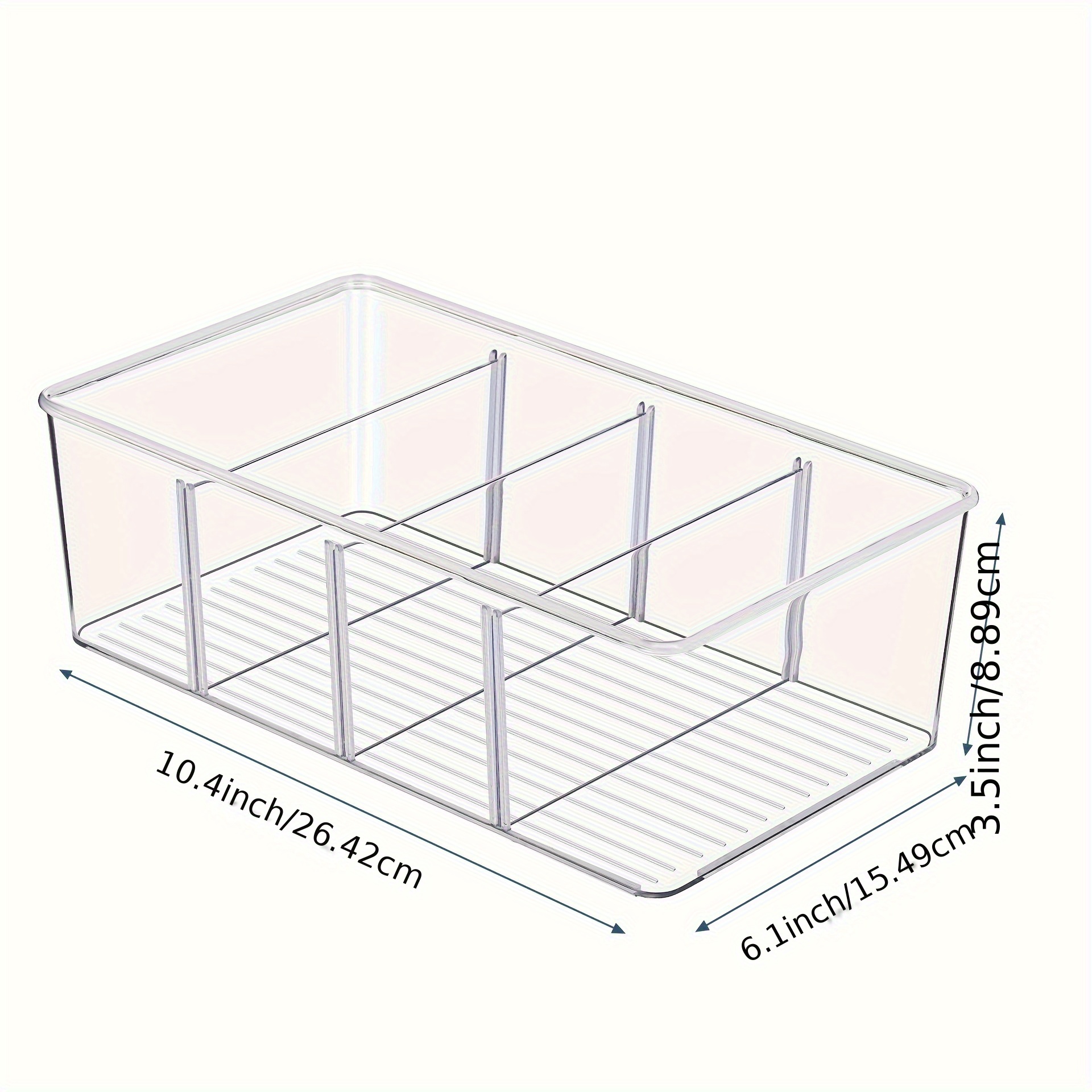 TEMU Food Storage Organizer Bins, Clear Plastic Bins For Pantry, Kitchen, Fridge, Cabinet Organization And Storage, Compartment Holder Packets, Snacks, Pouches, Spice Packets For Restaurant/supermarket