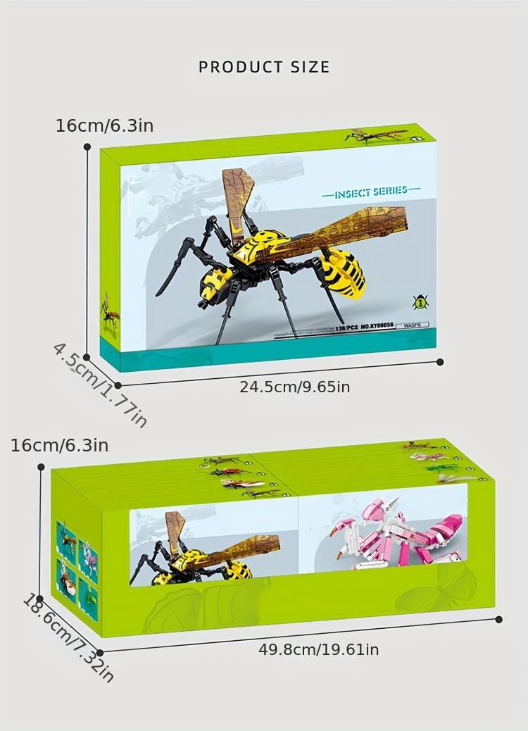 Insectos Libélulas Abejas Mantis Juguetes Bloques - Temu Chile