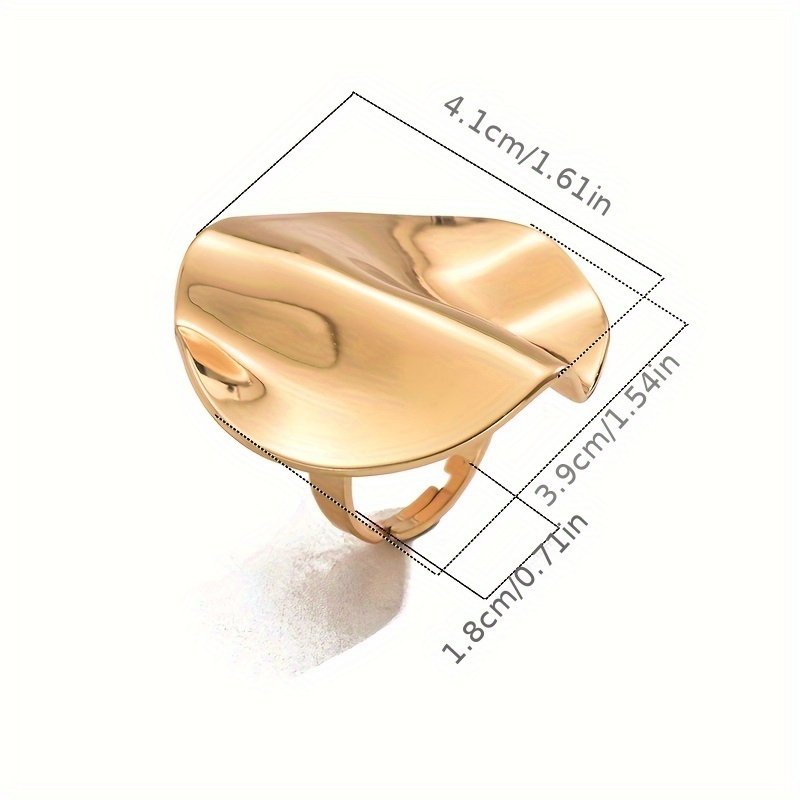 Exaggerated Ornate Stainless Steel Polished Ring for Women