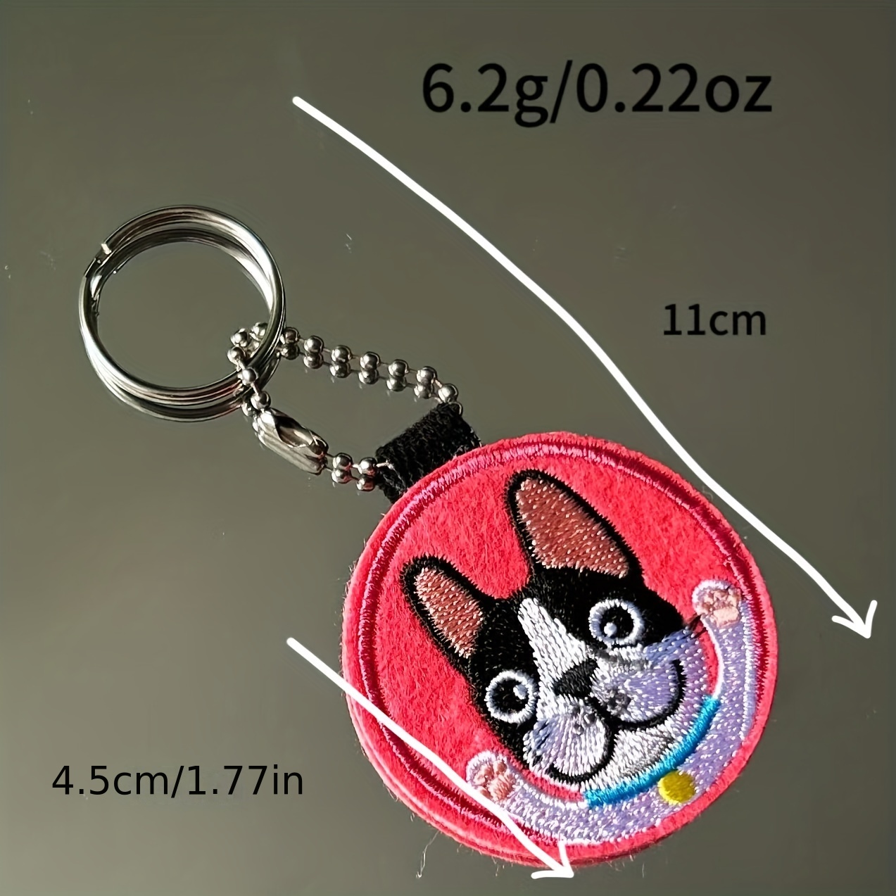 Keychain - French bulldog embroidered gifts