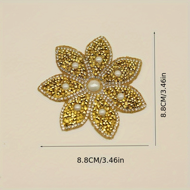 Rhinestone Sequin Patch Flowers Star Iron On Ironing - Temu