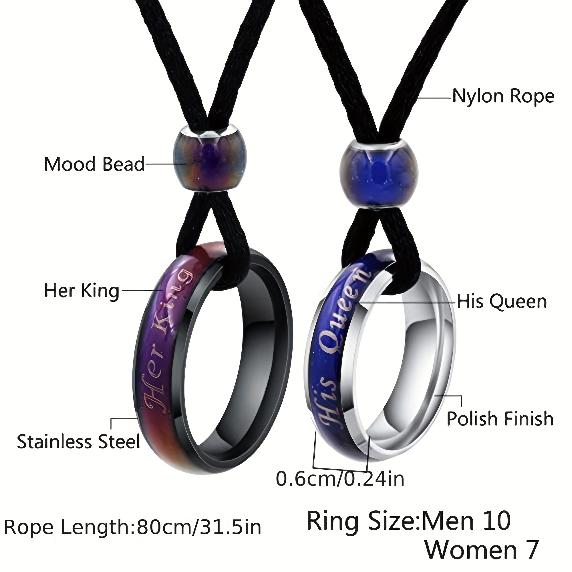 Mens promise ring on sale necklace