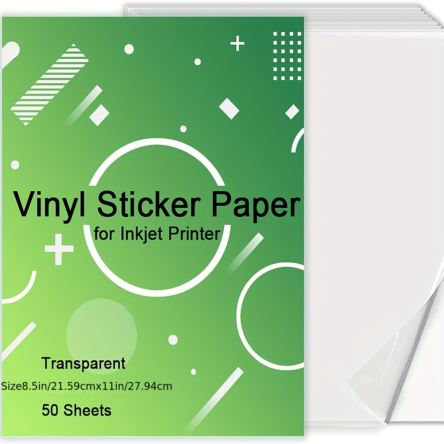 A4 Inkjet Clear Vinyl Sticker Paper Transparent Non-Waterproof