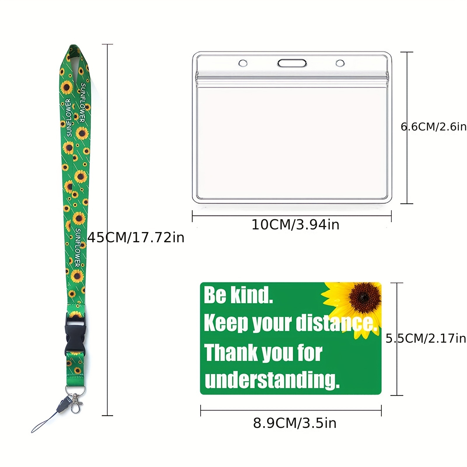 1pc 2 Stili Porta Carte Di Lavoro Girasole Porta Carte ID Da Appendere Al  Collo Porta