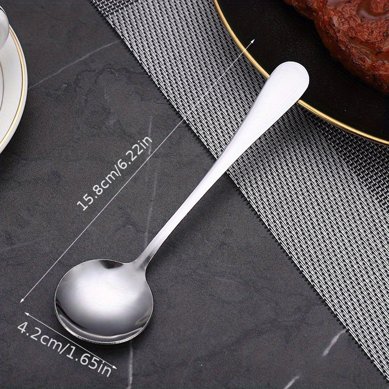 Stainless Steel Spoon Tableware Household Dining Small - Temu