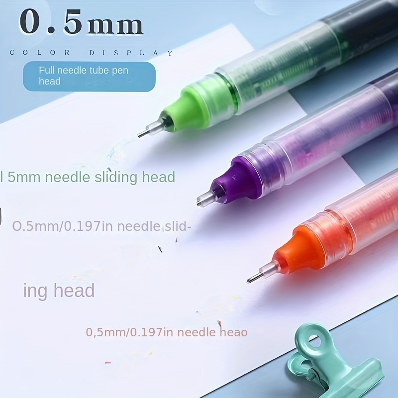 Straight Liquid Quick Dry Gel Pens Large Capacity Colored - Temu Philippines