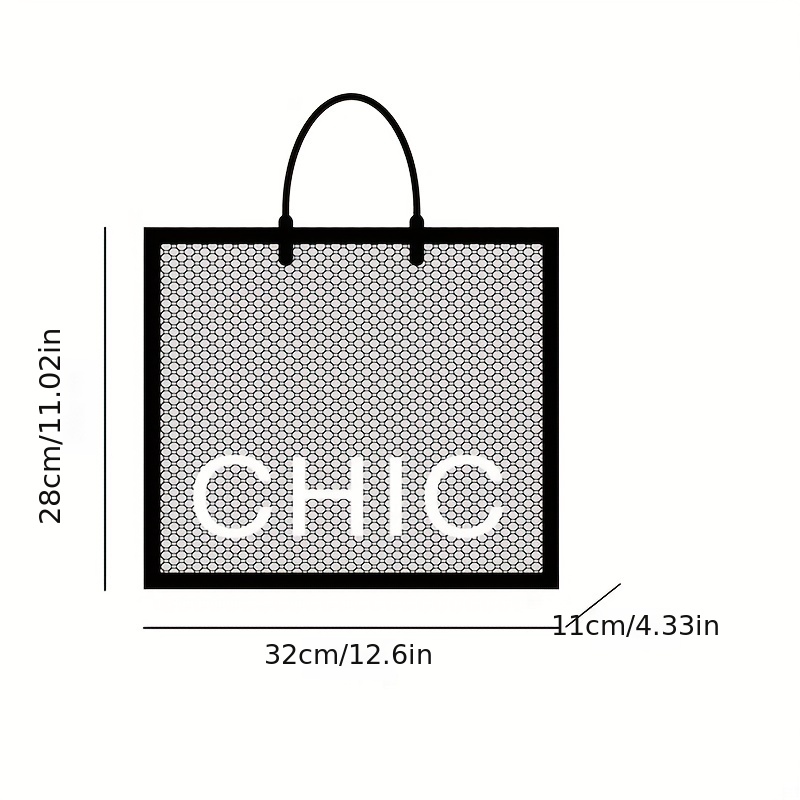 1pc PVC Packing Bag Clothing Shopping Bag Transparent Tote Bag