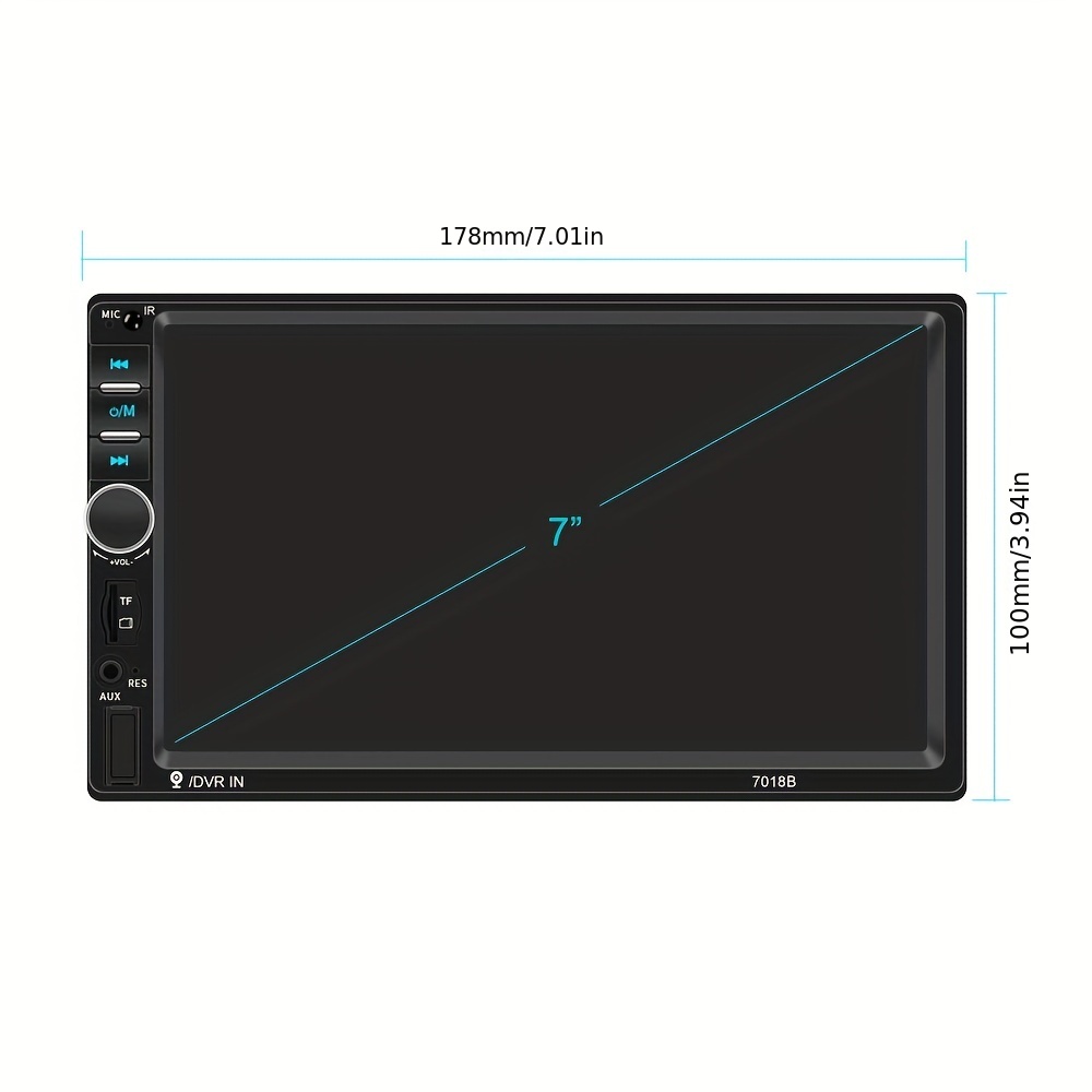 Autoestereo Con Pantalla 7 Pulgada 2 Din Y 12 Led Camara