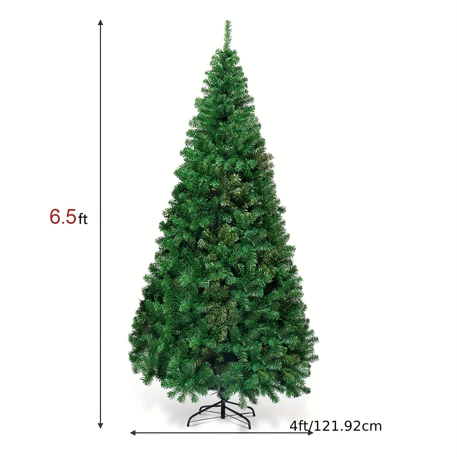 TEMU 7ft Christmas Tree Artificial With 1000 Pvc Branches Metal Hinges And Foldable Metal Stand For Indoor And Outdoor Holiday Decor Christmas New