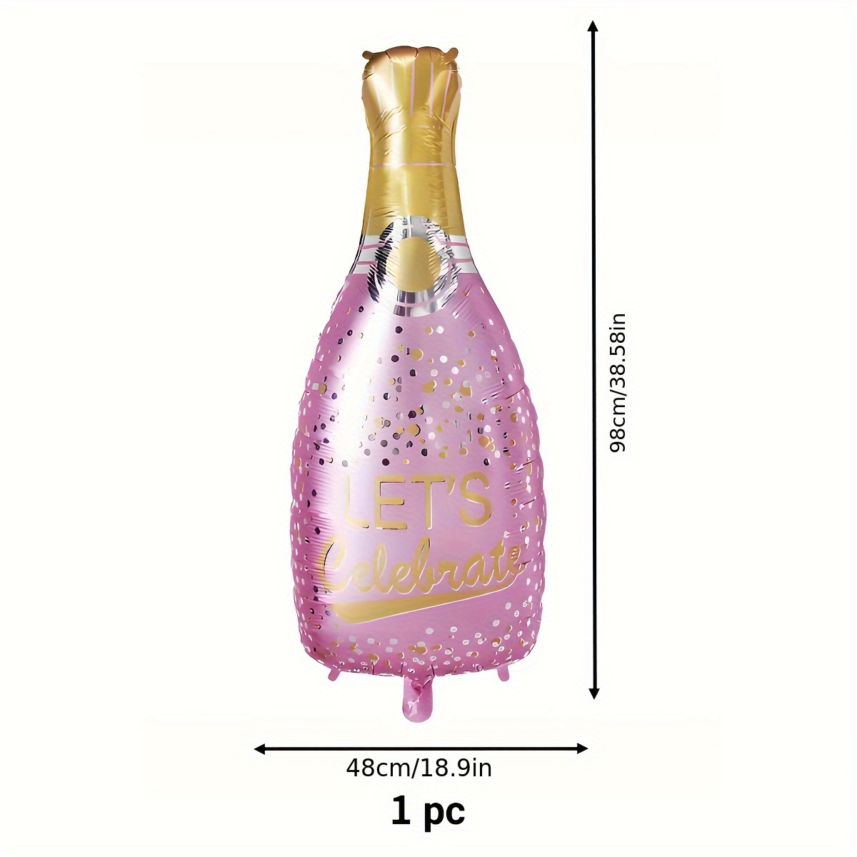 1pc Pink, White, Green Bottle Film Balloon Birthday Wedding Foil Balloon New Year Party Decoration Arrangement, For Halloween, Christmas