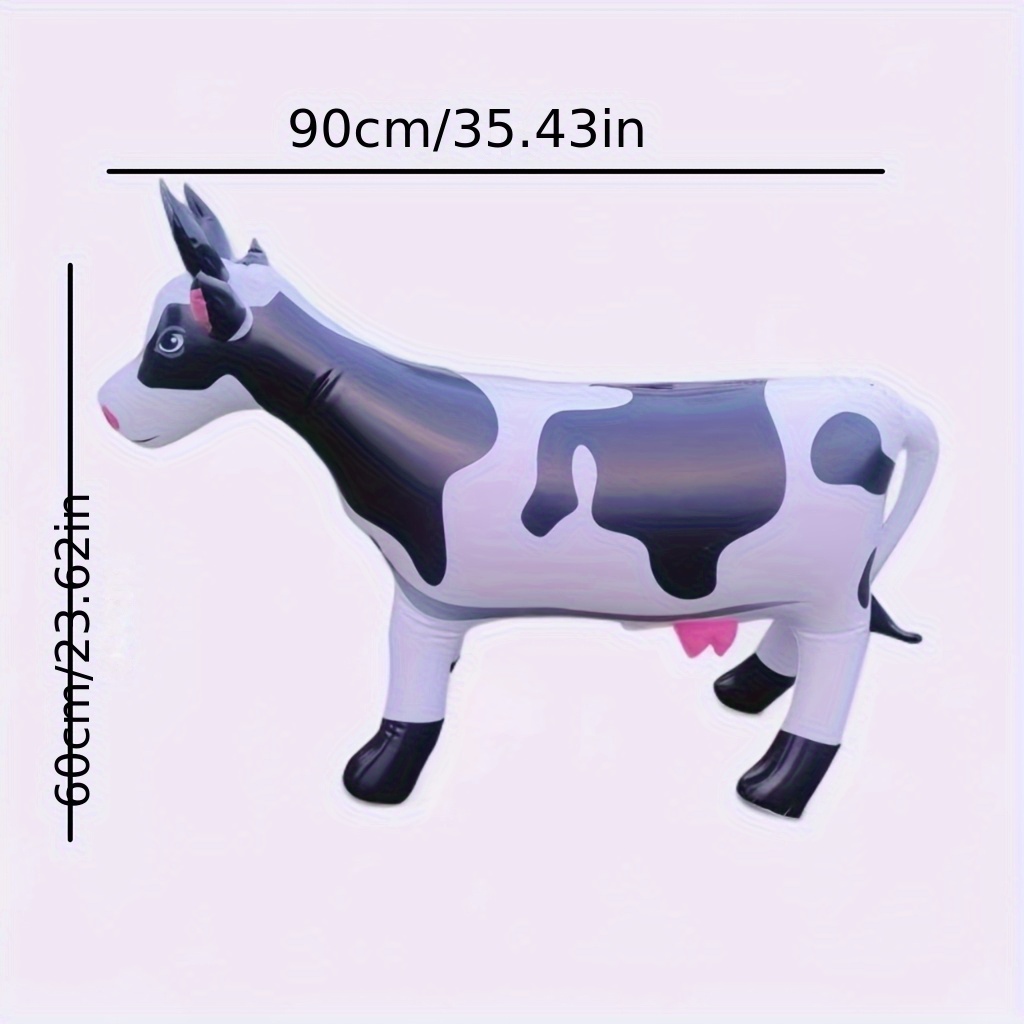 Aufblasbare Kuh 90 Cm – Tier-Deko Für Bauernhof-Party, Geburtstag, Lustiges Spielzeug