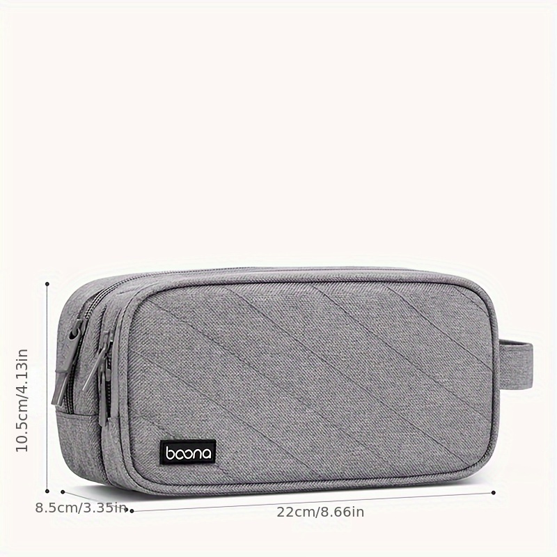 Men's Sleek Travel Organizer for Electronics - Phone, Power Bank & Cable Storage Pouch