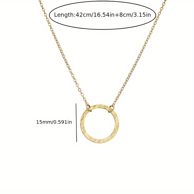 Image of 1pc Fashion Easy Stainless Steel Women's Geometric Pendant Necklace Clavicle Chain Suitable For Daily Wear Holiday Gift