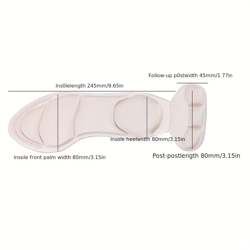 Memory Foam Insole Pad Inserts Heel Post Back Breathable - Temu