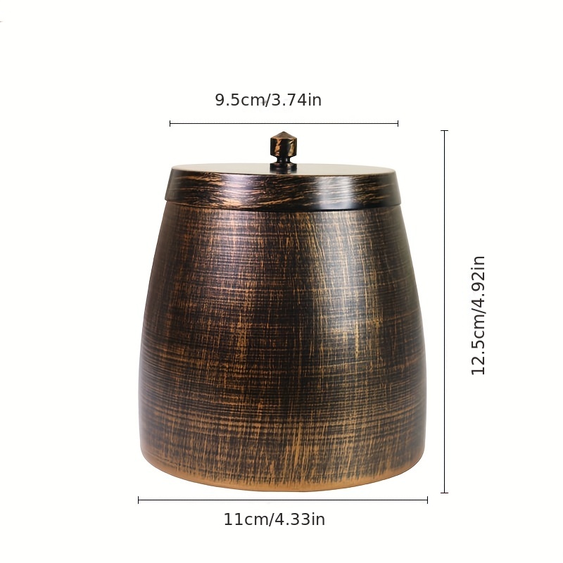 Metal Ashtray with Lid for Patio Desktop - Windproof Cigarette Holder
