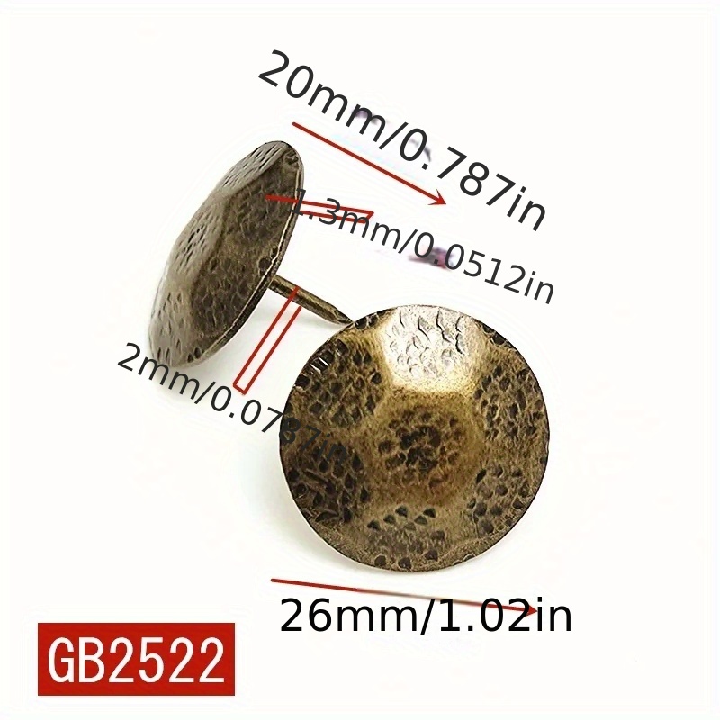 Image of 10pcs Furniture Dome Head Bronze Color Turtle Decorative Cheap Flat Sofa Iron Nails Series For Furniture Decoration