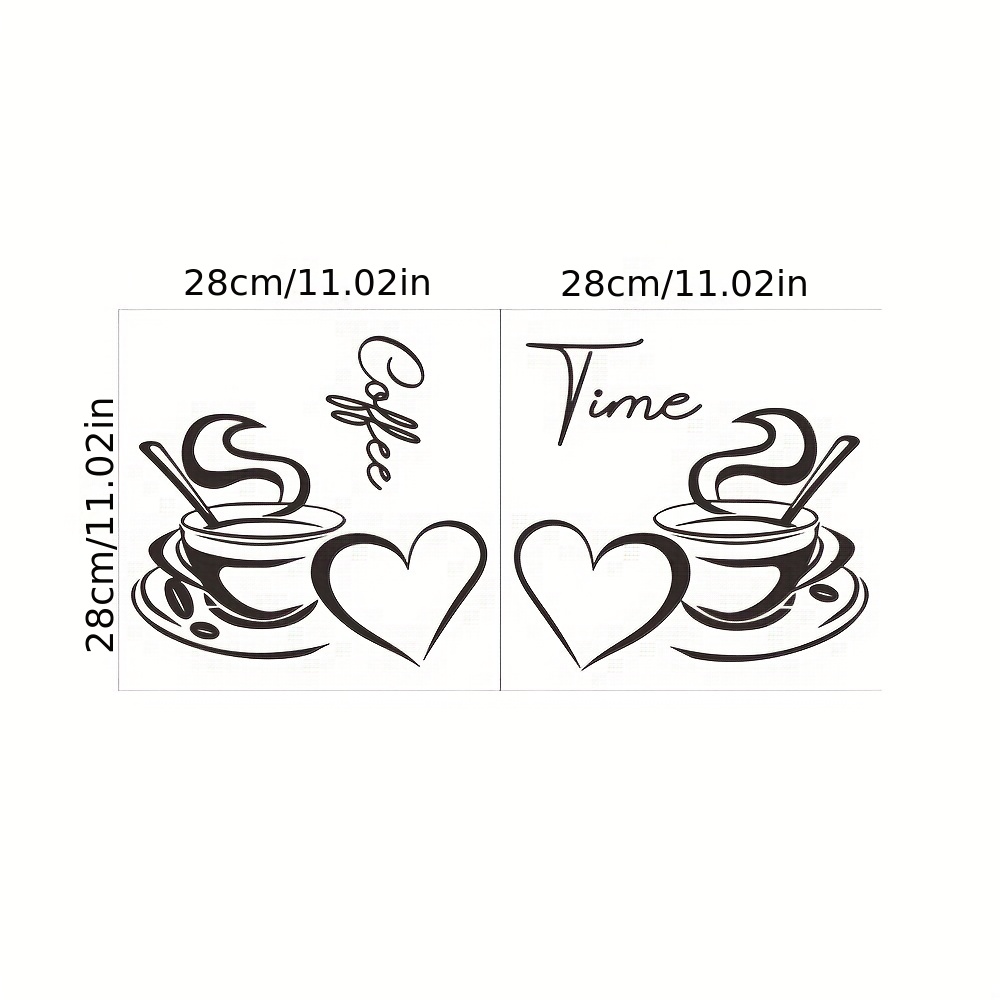 1 Set (2pcs), Wall Sticker, , Removable Waterproof Vinyl Decal, Suitable For Kitchen Decoration, Home Decoration, 11.02*11.02in