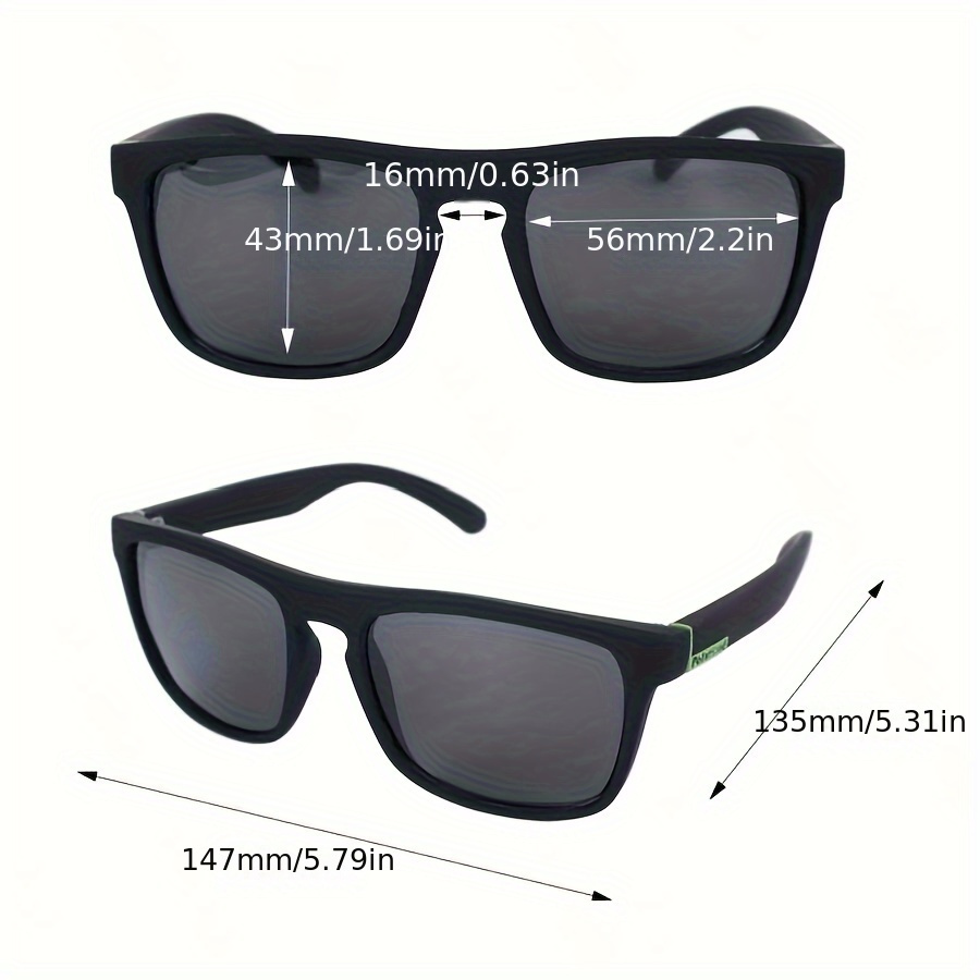 Classic Trendy Large Square Frame Polarized Sunglasses Outdoor