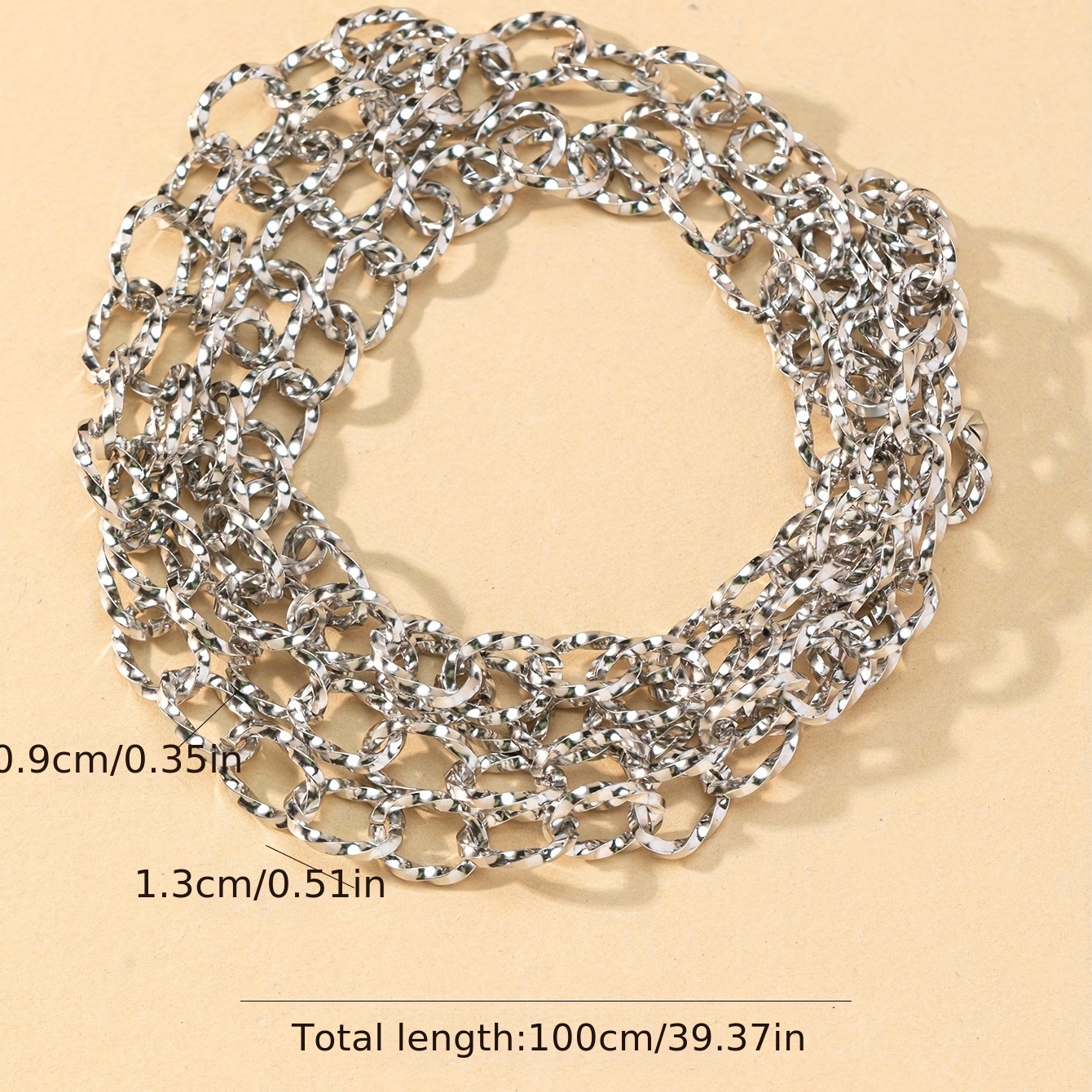 Diy Rectangular Stainless Steel Chain For Jewelry - Temu