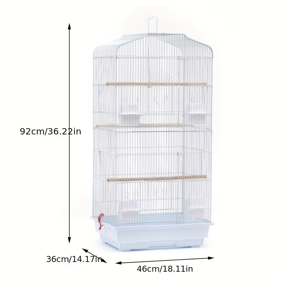 Large Cage 46x36x92cm With & Removable Tray | Space For Medium Parrots (macaws/conures) | Powder Coating & Easy- | Durable Aviary For Apartments"