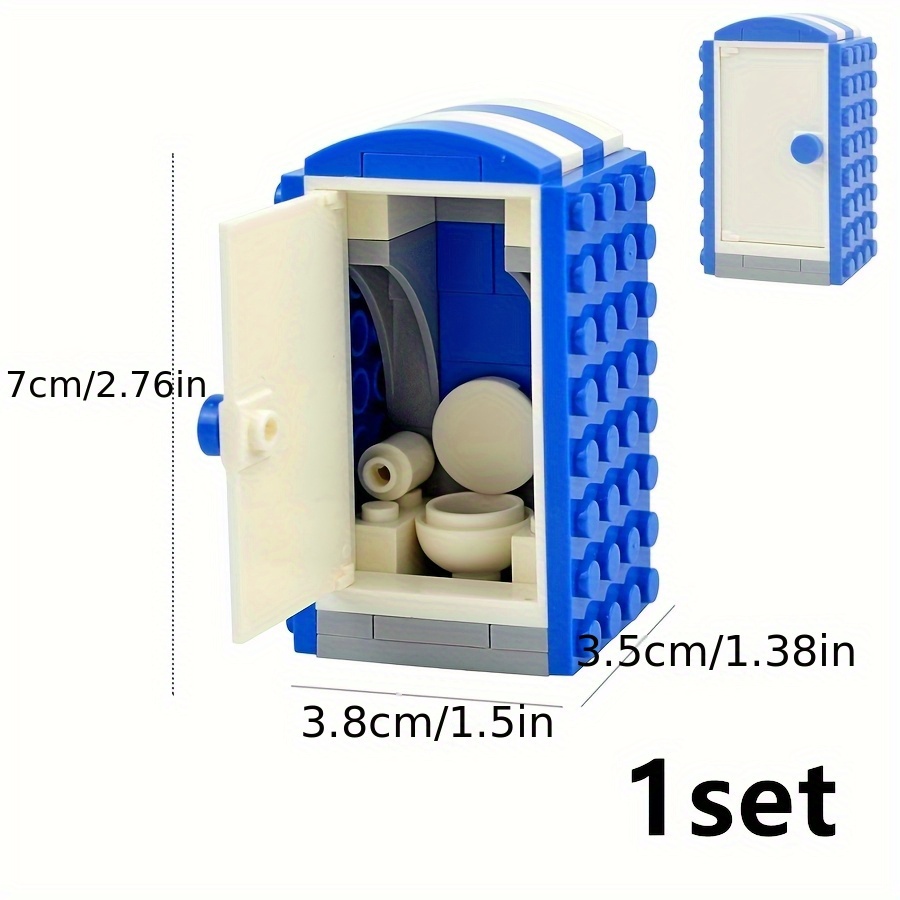 Image of Leduo Moc Building Blocks Suitable For Kids Toys - Portable Toilet & Bathroom Scenes With , Compatible For,, Decoration, Building Blocks For Play And Education