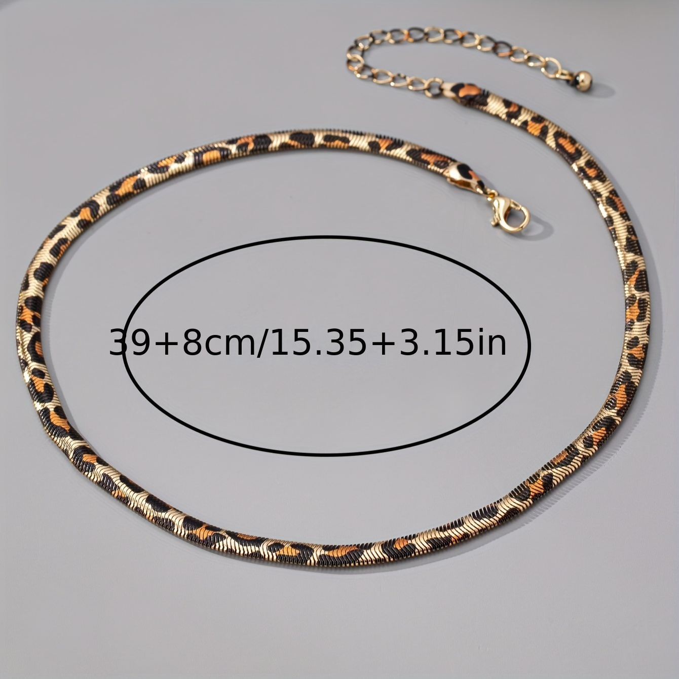 Versatile Summer Leopard Print Snake Chain Necklace