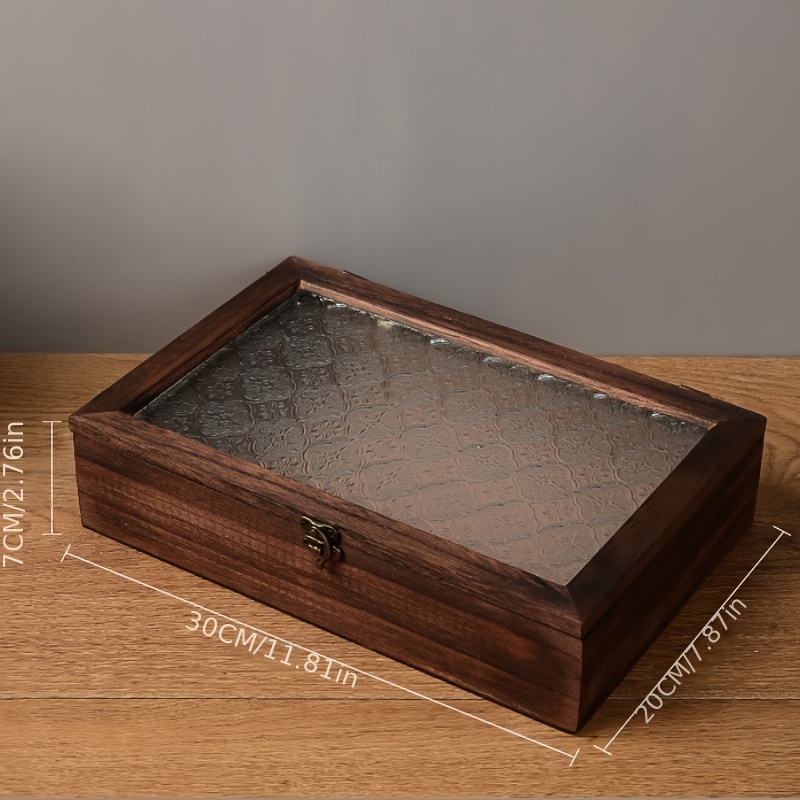 1pc Caja Almacenamiento Anillos Madera Organizador Joyas - Temu Mexico