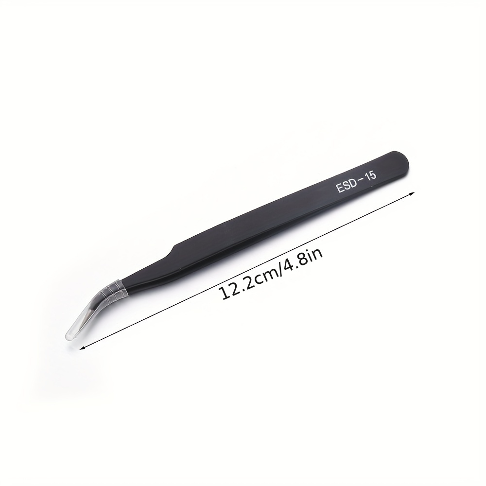 The Hobbyworker Stainless Steel Black Reverse Clip Tweezers - Temu