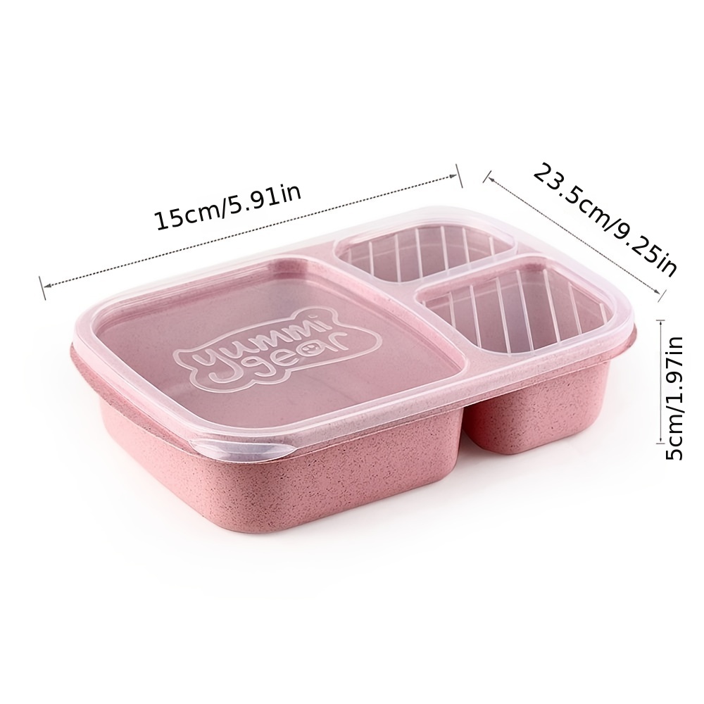 1pc Wheat Straw Sealed Food Preservation Box, Microwavable Lunch