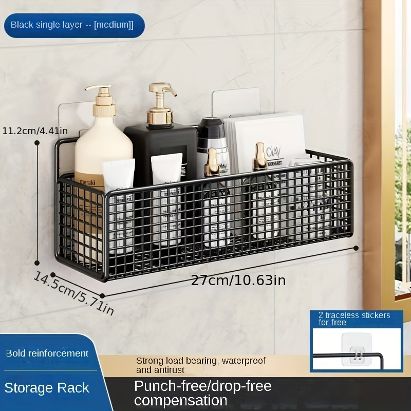 Reinforced Storage Basket Bathroom Toiletries Storage - Temu