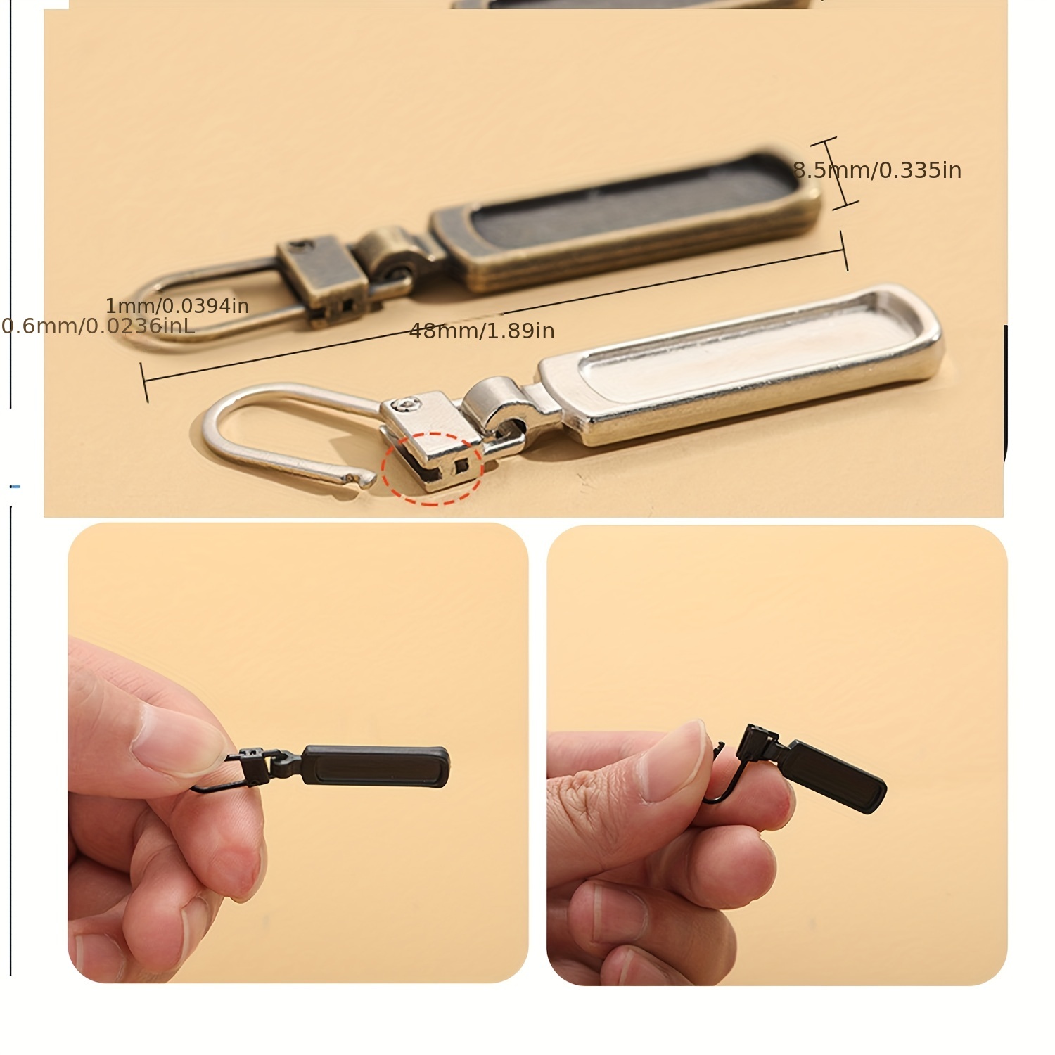  Zipper Pulls,zipper pull replacement,5PC Zipper Slider