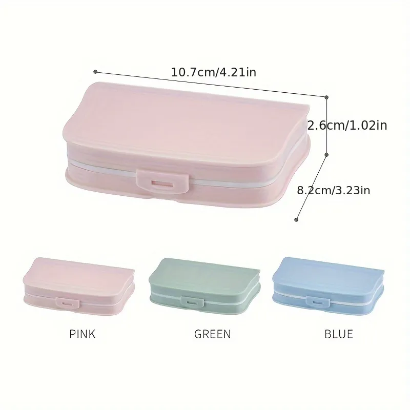 blue/green Creative Portable Pill Box, Mini Small Pill Box, One