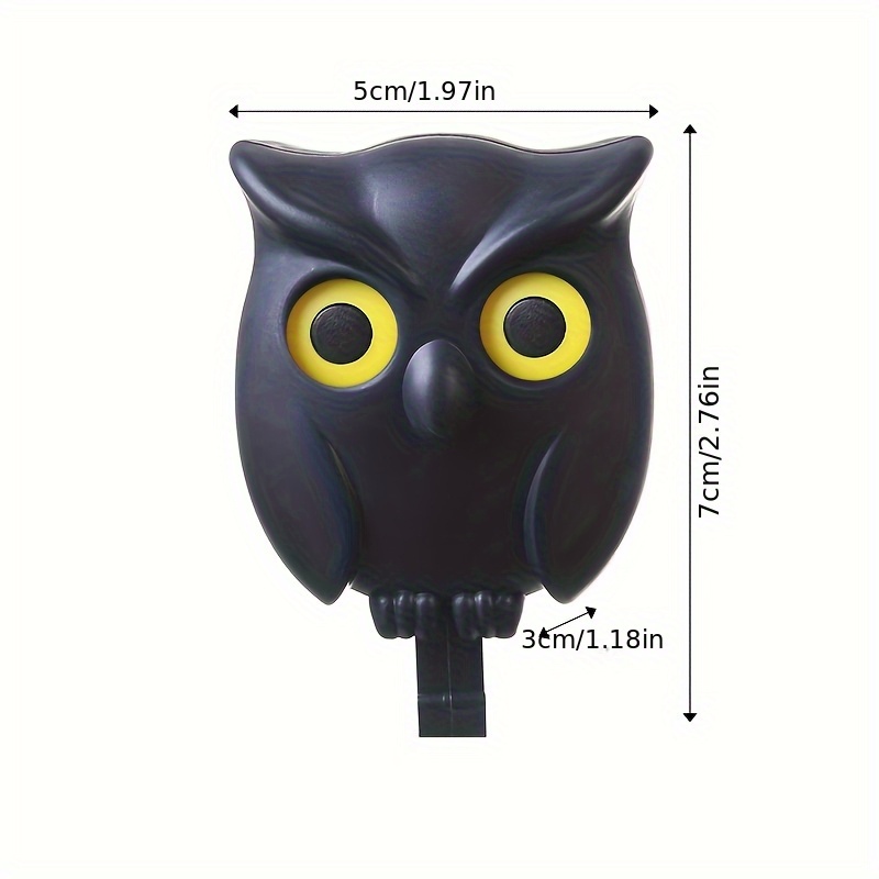 Blinking Owl Key Hook Refrigerator Magnet, No-punch Wall Entrance Sticky Hook, Behind The Door Wall-mounted Traceless Hook. Take , It Will Automatically Close Its Eyes . Hang