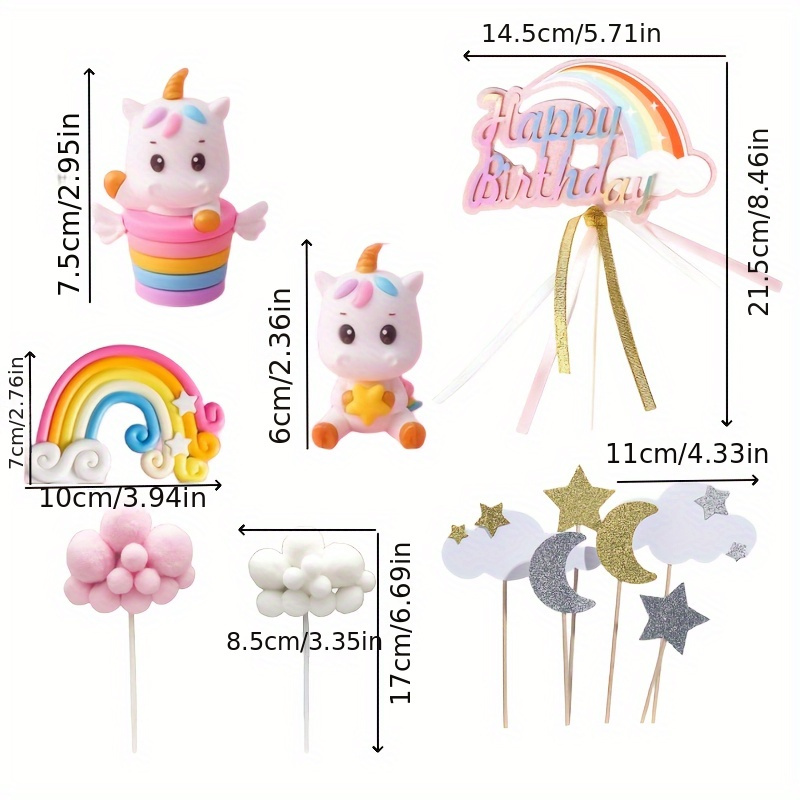 Unicorn Cake Topper Magic Unicorns Sculpture Hairball - Temu