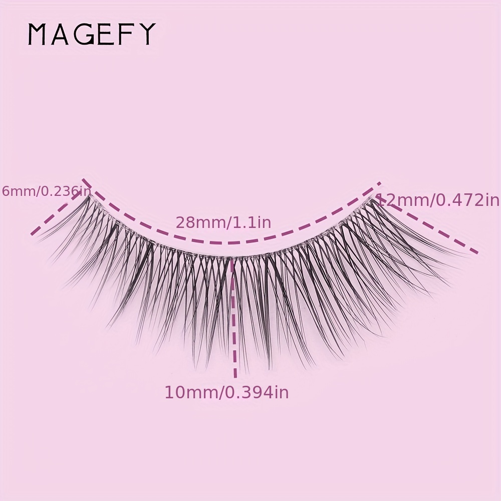 7 Pairs False Eyelashes Thick Curling Lashes Natural Look Fluffy Wispy Lashes