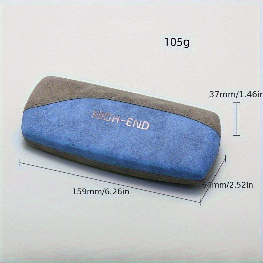 chic letter print   leather glasses case anti pressure blue light blocking storage box for women metal flat glasses nearsighted details 3