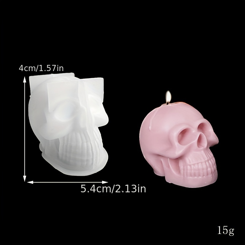 4 Inch Skull Rose Candle Mold Hand Crystal Ball Mold Ghost Mold 3D Skull  Candle Mold