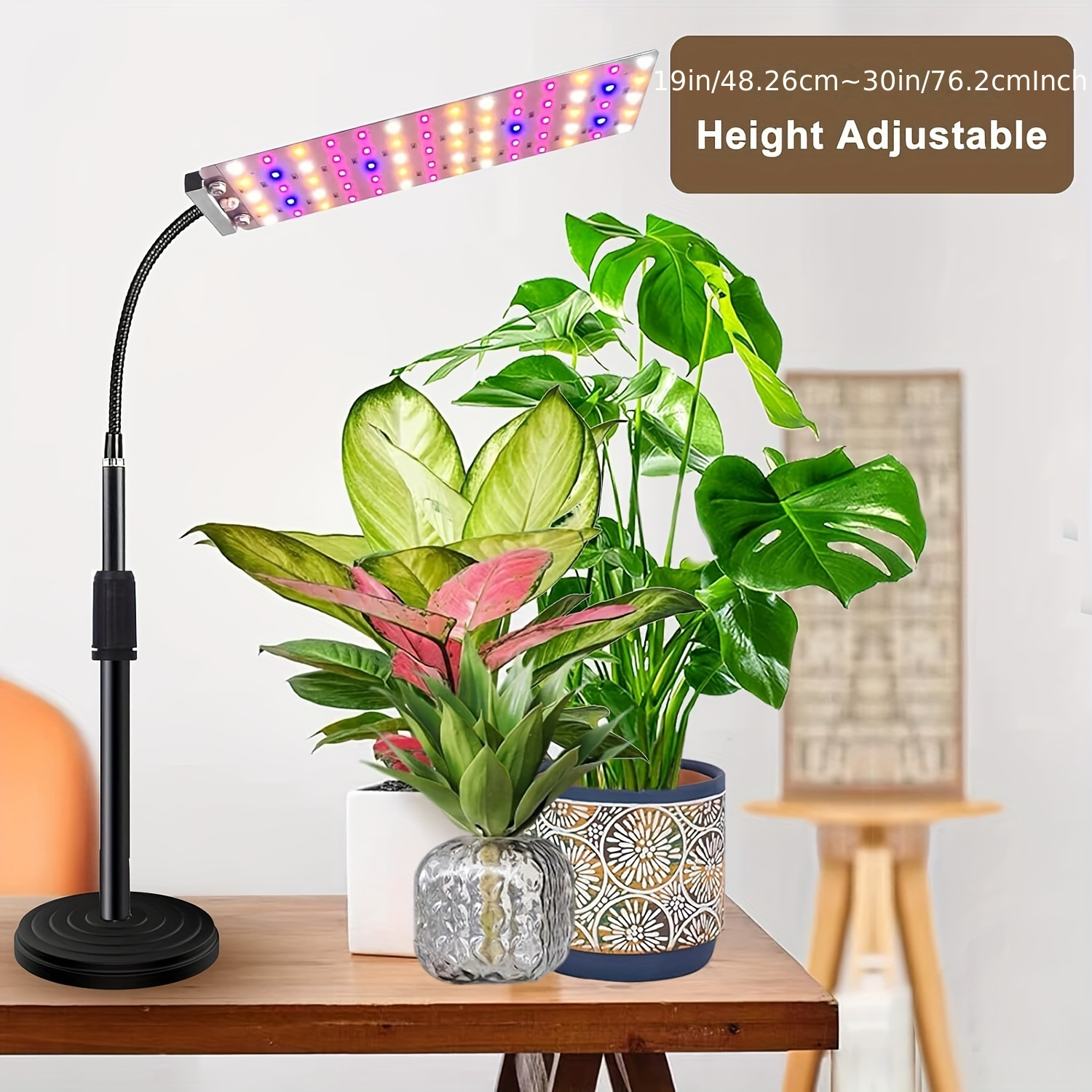 

1pc Plant Light Metal Lamp Type Countertop Lamp Shade Growth Lamp Aluminum - No Lamp Shade (plant Lamp Holder) Plastic Base Material