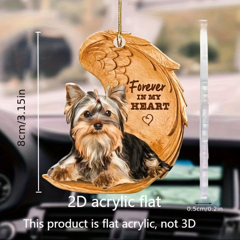 1pc Acrylique Animal Mignon Chien Cadeau De Vacances Pendentifs