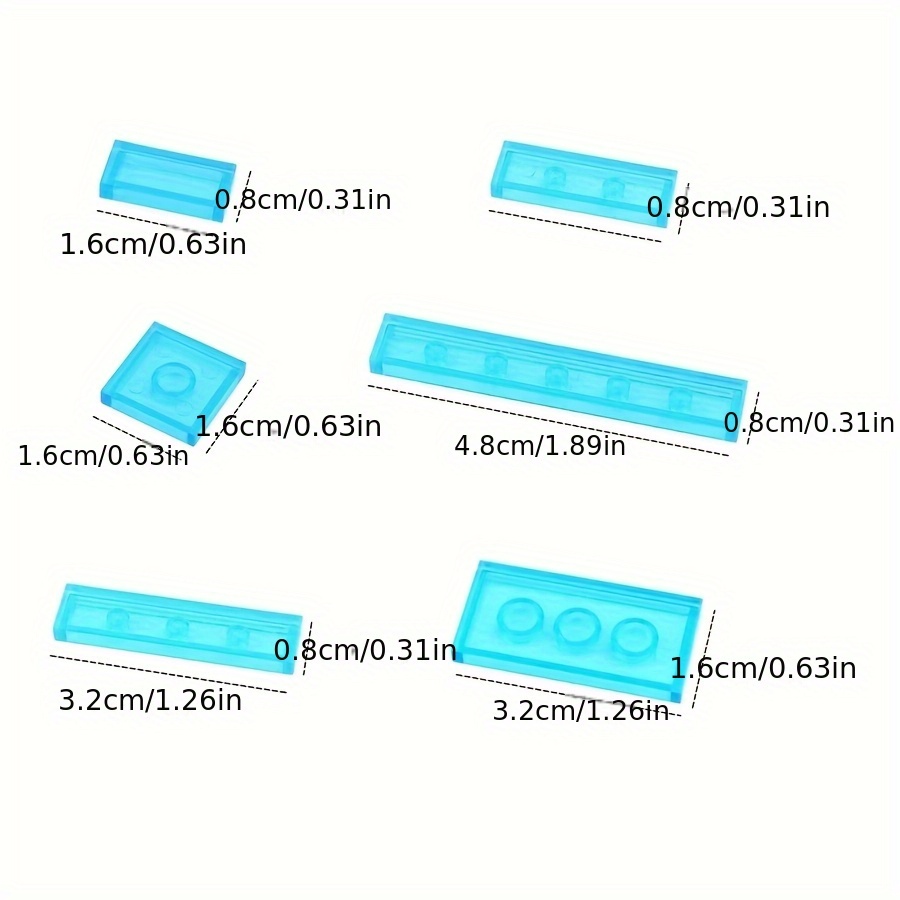 Clear Smooth Bricks & Tile Building Blocks