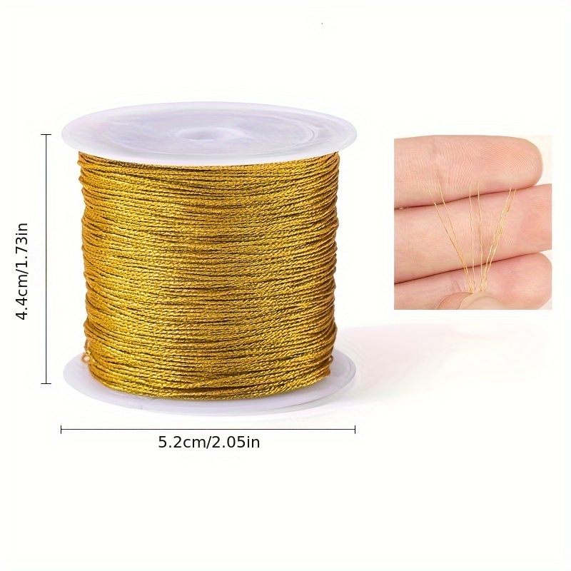 Metallic Thread Yarn Gold Jewelry Thread Silver Craft String Tinsel String  Craft Making Cord - China Metallic Yarn and Metallic Embroidery price