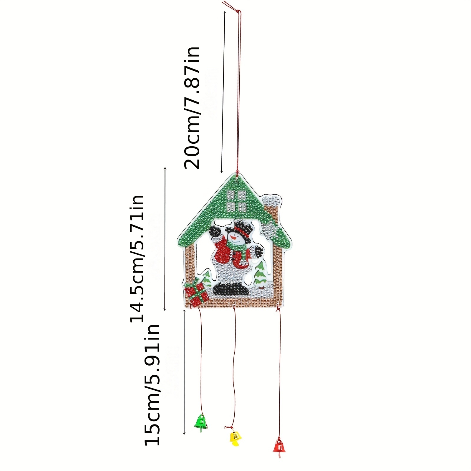 Diy Santa Claus Diamond Painting Suncatcher Wind Chimes Size - Temu