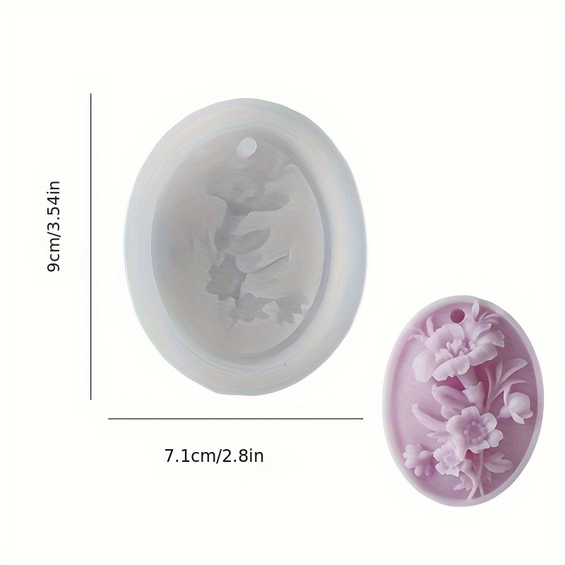 TEMU Stampo in silicone per pietra , ornamento ovale in silicone liquido resina, stampo per di regali a